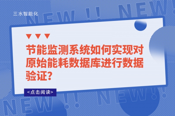 節(jié)能監(jiān)測(cè)系統(tǒng)如何實(shí)現(xiàn)對(duì)原始能耗數(shù)據(jù)庫(kù)進(jìn)行數(shù)據(jù)驗(yàn)證？